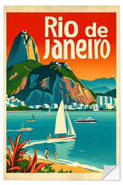 Wandsticker Reise nach Rio de Janeiro