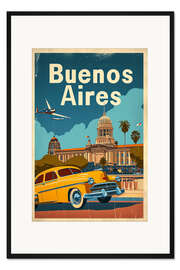 Gerahmter Kunstdruck Reise nach Buenos Aires
