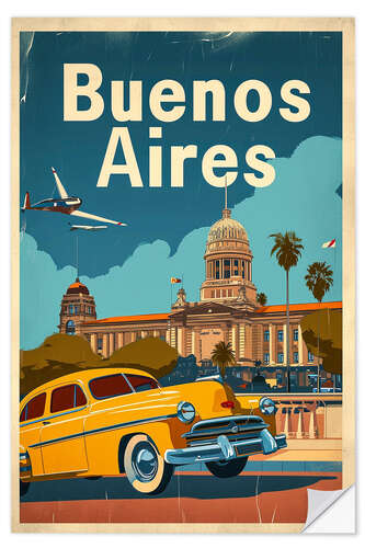 Selvklæbende plakat Trip to Buenos Aires