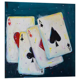 Hartschaumbild Spielkarten