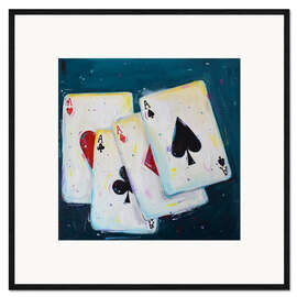 Gerahmter Kunstdruck Spielkarten