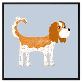 Gerahmter Kunstdruck Cavalier King Charles Spaniel