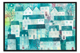 Gerahmter Kunstdruck Green Town