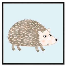 Gerahmter Kunstdruck KLeiner Igel