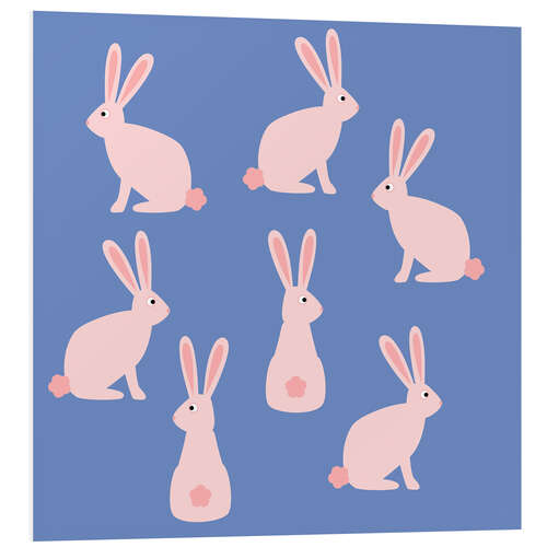 Foam board print Seven Rabbits