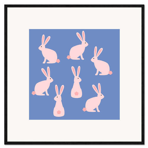 Framed art print Seven Rabbits