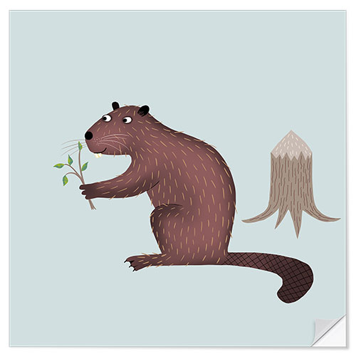 Sticker mural Beaver