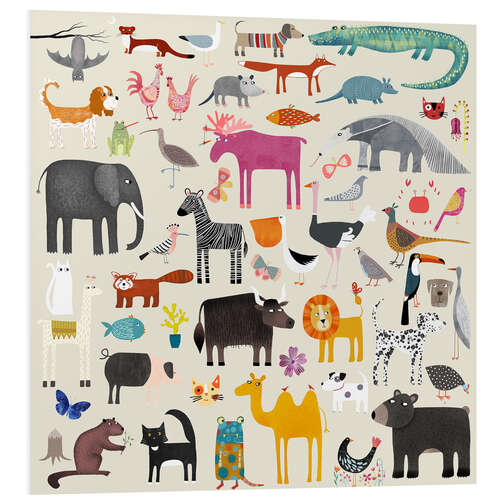 Foam board print Animal Menagerie