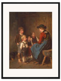 Gerahmter Kunstdruck Die Geschichte vom Heiligen Nikolaus, Franz von Defregger