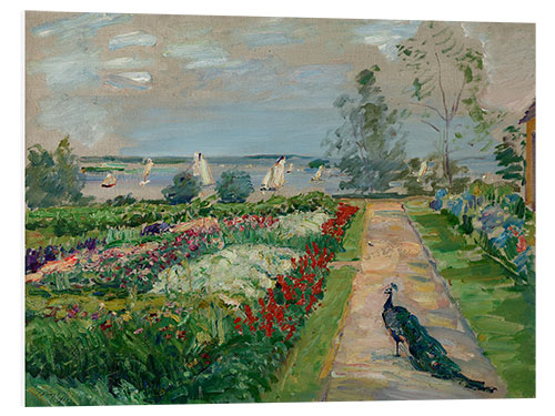 PVC-taulu Park at Wannsee (flower garden with peacock), 1912