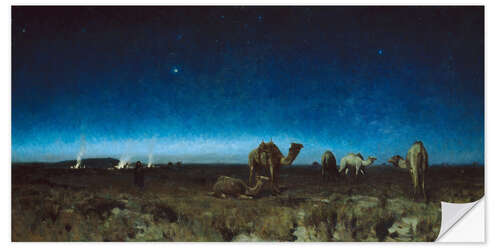 Wall sticker Moonlit Night in the Desert, Eugen Bracht