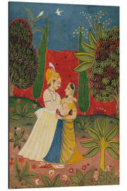 Magnettafel Ein sich umarmendes Paar auf einer Lichtung