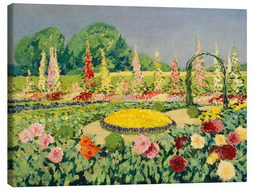 Tableau sur toile Flower Garden at the Clarenbach House, Max Clarenbach