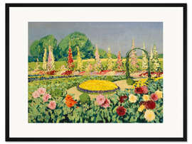 Gerahmter Kunstdruck Blumengarten am Clarenbach-Haus, Max Clarenbach