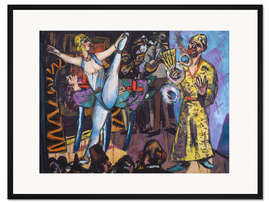 Gerahmter Kunstdruck Großes Varieté mit Zauberer und Tänzerin, 1942