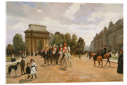 Stampa su vetro acrilico The Life Guards pass Hyde Park Corner, Filippo Baratti