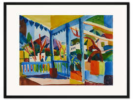 Gerahmter Kunstdruck Terrasse des Landhauses in St. Germain, 1914