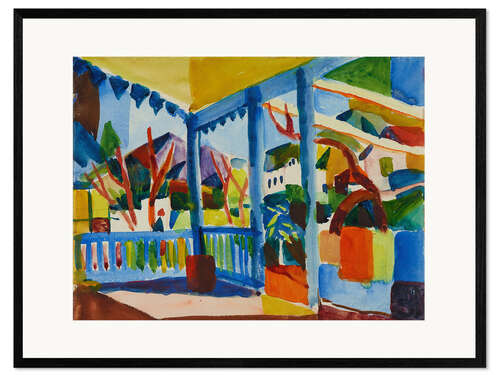 Impressão artística com moldura Terrace of the country house in St. Germain, 1914