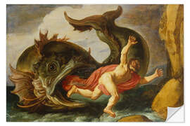 Selvklebende plakat Jonah and the Whale, Pieter Lastman, 1621