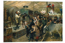 Foam board print In the Animal Booth, Paul Meyerheim, 1894