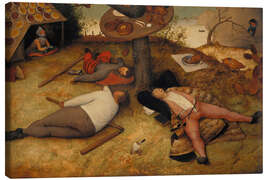 Tableau sur toile The Land of Cockaigne, 1566 - Pieter Brueghel d.Ä.