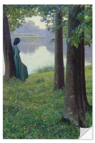 Sticker mural Morning at the Pond in Rastede, Hugo Duphorn, 1906