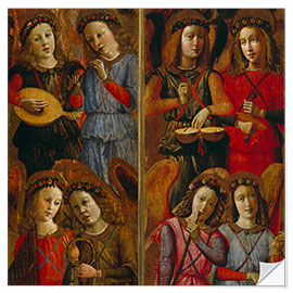 Selvklebende plakat Angels Making Music, Domenico Ghirlandaio