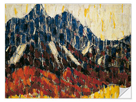 Naklejka na ścianę Mountains with Larch Forest, 1912