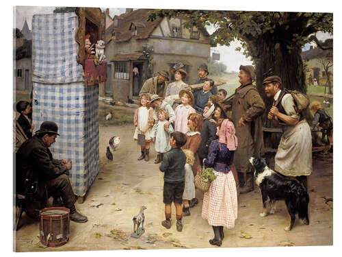 Tableau en verre acrylique The Punch and Judy Show in the Village, 1912