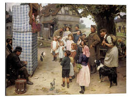 Stampa su alluminio The Punch and Judy Show in the Village, 1912