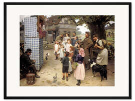 Gerahmter Kunstdruck Das Kasperletheater auf dem Dorfe, 1912