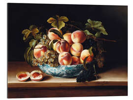 Gallery print Peaches and Grapes in a Porcelain Bowl, Louise Moillon