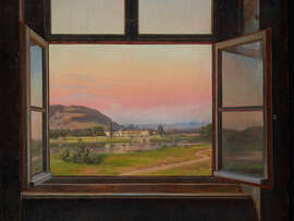 Magnettafel Blick auf Schloss Pillnitz, 1823