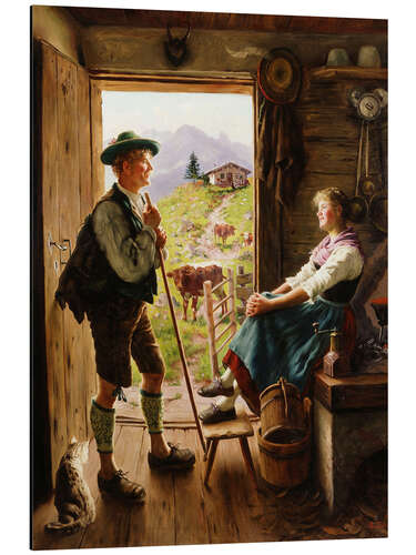 Aluminium print Tyrolean Couple, Karl Emil Rau