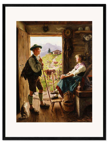 Framed art print Tyrolean Couple, Karl Emil Rau