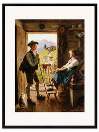 Impresión de arte enmarcada Tyrolean Couple, Karl Emil Rau