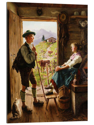 Galleritryk Tyrolean Couple, Karl Emil Rau