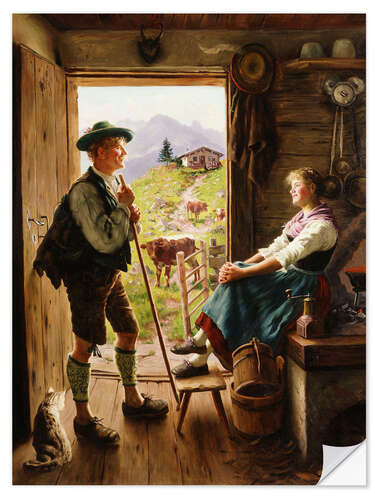 Sisustustarra Tyrolean Couple, Karl Emil Rau