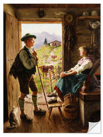 Wall sticker Tyrolean Couple, Karl Emil Rau