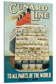 Galleritryck Cunard Line, to All Parts of the World