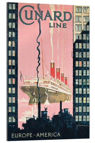 Galleritryk Cunard Line, Europe-America