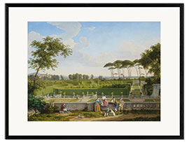Impresión de arte enmarcada Park of Villa Pamphili, Johann Christian Reinhart
