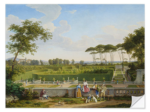 Selvklebende plakat Park of Villa Pamphili, Johann Christian Reinhart