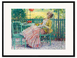 Gerahmter Kunstdruck Auf der Terrasse