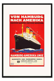 Gerahmter Kunstdruck Hamburg-Amerika Linie