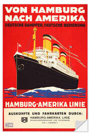 Muursticker Hamburg-America Line