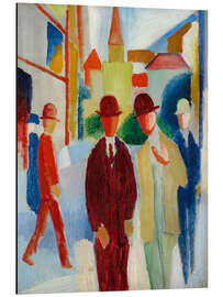 Magnettafel Helle Straße mit Leuten, 1914