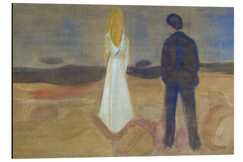 Aluminiumsbilde Two Humans. The Lonely Ones, 1907