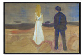 Gerahmter Kunstdruck Zwei Menschen. Die Einsamen, 1907