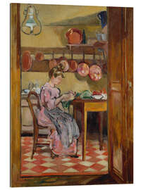 Tableau en plexi-alu Madame Valtat in the kitchen, 1905